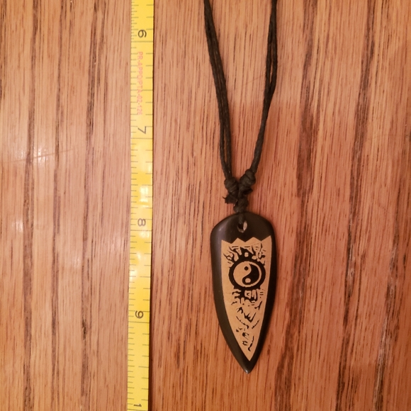 DONATED Tribal Yin Yang Necklace Choker - Picture 7 of 8